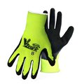 Boss V2 Flexi Grip Men's Indoor/Outdoor Hi-Viz Gloves Black/Green S 1 pair 8412B